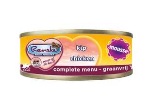 Renske Zestaw  Cat fresh meat chicken  48 x kurczak, pełnoporcjowa, mus (48 x 70 g) 8717185292336 - Mokra karma dla kotów - miniaturka - grafika 1