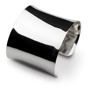 Elegancka srebrna szeroka bransoletka - Bransoletki - miniaturka - grafika 1
