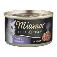 Mokra karma dla kotów - Miamor Feine Filets jasny tuńczyk z kalmarami 48x100 g - miniaturka - grafika 1