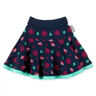 Spódnice - Sigikid Dziewczęca mini spódnica dwustronna z bawełny organicznej, ciemnoniebieska/turkusowa, odpowiednia wielkość - miniaturka - grafika 1