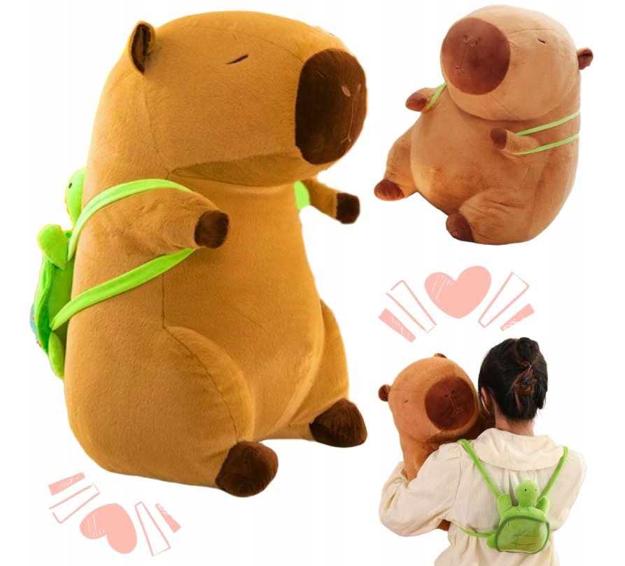 DUŻA PLUSZOWA KAPIBARA 80 CM CAPYBARA ZABAWKA PREZENT DLA DZIECI