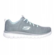 Buty sportowe damskie - Buty damskie Skechers Graceful Twisted Fortune gray/mint 40 Eu - miniaturka - grafika 1