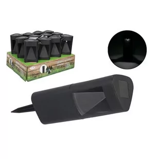 Lampa solarna 6,9 x 6,4 x 27,5 cm czarna - Lampy ogrodowe - miniaturka - grafika 1