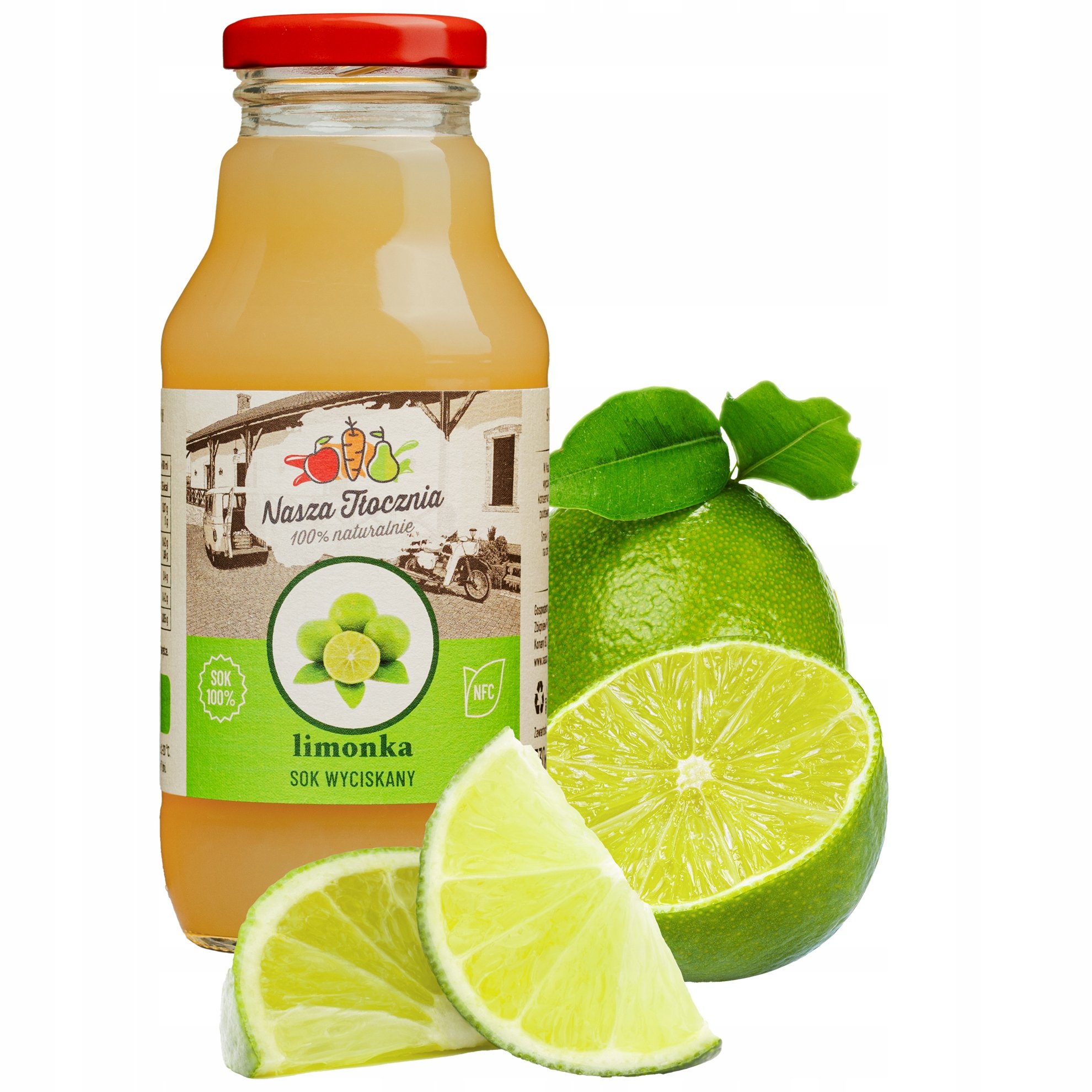 Sok 100% WYCISKANA Limonka do drinków lime 330ml