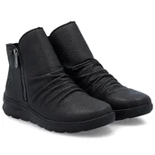 Botki damskie - Botki damskie wodoodporne Rieker Z0056-00 BLACK R.37 - miniaturka - grafika 1