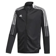 Bluzy sportowe damskie - Bluza adidas Tiro 21 GM7314 - czarna - Adidas - miniaturka - grafika 1