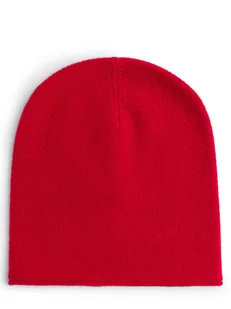 Marie Lund Damska czapka z czystego kaszmiru Kobiety Kaszmir czerwony jednolity, ONE SIZE - Czapki damskie - miniaturka - grafika 1