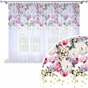 Firany - FIRANA GOTOWA WOAL 300X160 BARWIONA WZÓR NA ŻABKI TAŚMIE FIRANY 010 - miniaturka - grafika 1