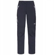 Spodnie sportowe damskie - Jack Wolfskin Overland Zip Away Pants W 1506133-1388 Granatowe 38 - miniaturka - grafika 1