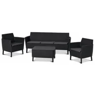 Meble ogrodowe - Keter Zestaw balkonowy Salemo 3 Seater Set antracyt KET17205990ANT - miniaturka - grafika 1