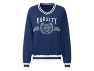 Bluzy damskie - esmara® Bluza damska oversize (Granatowy, XS (32/34)) - miniaturka - grafika 1