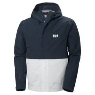 Kurtki męskie - Męska Kurtka HELLY HANSEN FLEX RAIN JACKET 53894_597 – Granatowy - miniaturka - grafika 1