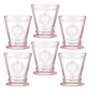 Zestaw szklanek różowych 240 ml 6 sztuk MERIDA - Szklanki - miniaturka - grafika 1