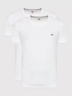 Koszulki męskie - Tommy Jeans Komplet 2 t-shirtów DM0DM15381 Biały Slim Fit - grafika 1