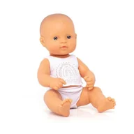 Lalki dla dziewczynek - Miniland Baby Lalka dla dzieci dziewczynka Europejka 32cm - miniaturka - grafika 1