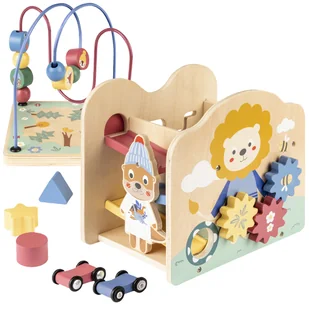 Zabawka drewniana Lupilu 427272 Kostka motoryczna - Zabawki interaktywne dla dzieci - miniaturka - grafika 1