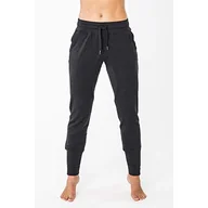 Spodnie damskie - super.natural super.natural wygodne damskie spodnie do biegania, z wełny merynosów, W Essential Cuffed Pant. czarny czarny nakrapiany X-L SNW013830 - miniaturka - grafika 1