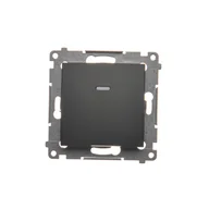 Wyłączniki światła i elektryczne - Łącznik jednobiegunowy Kontakt-Simon 54 DW1AL.01/49 z podświetleniem LED moduł 16AX, 250V~, zaciski śrubowe - miniaturka - grafika 1