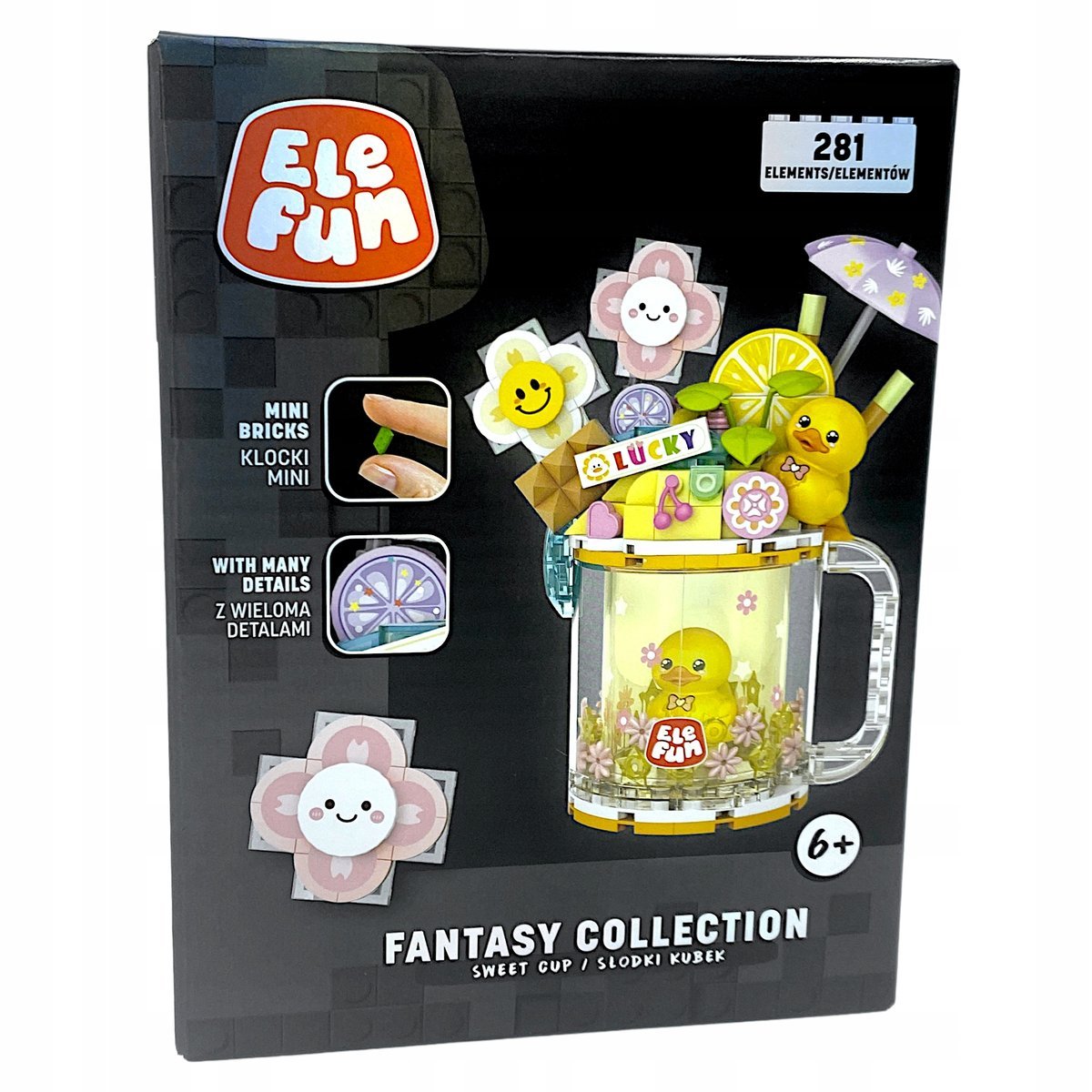 Elefun Fantasy Collection Słodki kubek żółty Klocki 281el.