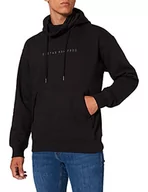 Bluzy męskie - G-STAR RAW Męska bluza z kapturem, Czarny (Dk Black D20408-a612-6484), XS - miniaturka - grafika 1