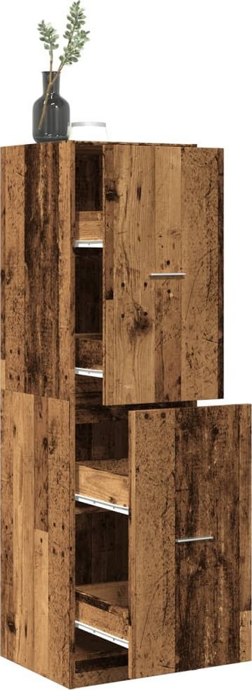 vidaXL Szafka apteczna,stare drewno, 40x41x144,5 cm