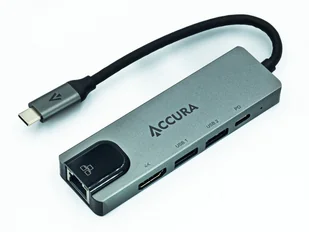 Accura USB-C 5w1 1x USB-C PD 100W 1x USB 3.0 1x USB 2.0 1x HDMI 1x RJ45 ACC4155 - Adaptery i przejściówki Accura USB-C 5w1 1x USB-C PD 100W 1x USB 3.0 1x USB 2.0 1x HDMI 1x RJ45 ACC4155 - Adaptery i przejściówki - miniaturka - grafika 1