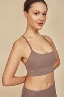 Biustonosze - Biustonosz Do Jogi Simple - Beżowy S - miniaturka - grafika 1