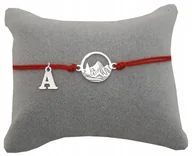 Bransoletki - Srebrna bransoletka sznurkowa góry LITERKA SREBRO - miniaturka - grafika 1