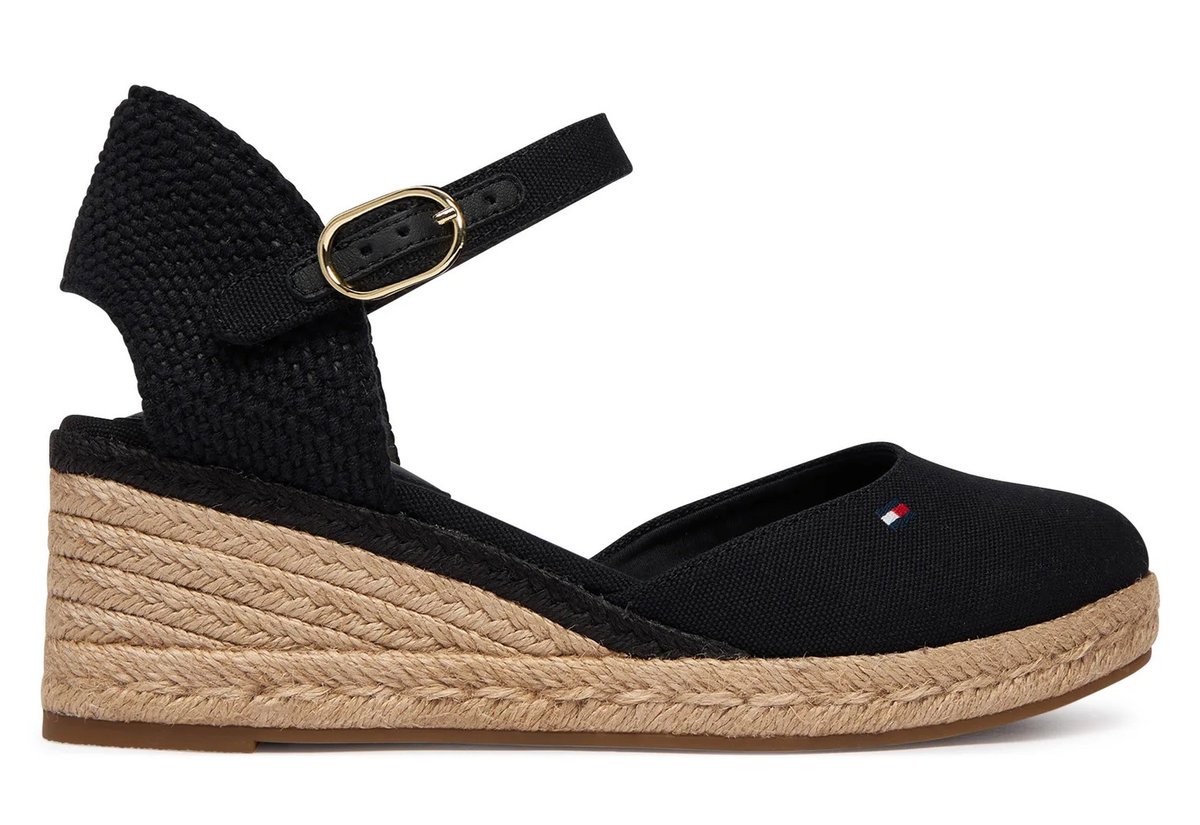Tommy Hilfiger Espadryle Mid Wedge Espad Closed Toe roz. 41