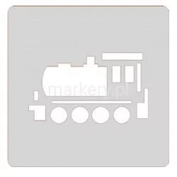 Leniar Leniar Szablon ozdobny 12cm Lokomotywa 10355 - Akcesoria kreślarskie - miniaturka - grafika 1