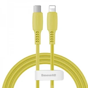Baseus Kabel USB  Kabel USB-C do Lightning Baseus Colourful PD 18W 1.2m żółty CATLDC-0Y - Kable komputerowe i do monitorów - miniaturka - grafika 1