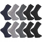 Skarpetki męskie - 10x BEZUCISKOWE Skarpetki Męskie Długie Bawełniane 10 Par MORAJ r. 43-45 - miniaturka - grafika 1