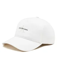 Czapki męskie - Czapka z daszkiem Calvin Klein Jeans Mono Logo Print Cap K50K512140 Biały - miniaturka - grafika 1