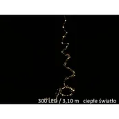 Oświetlenie świąteczne - Lampki choinkowe Micro LED 300 ciepły biały 3,1 m - miniaturka - grafika 1