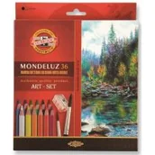 Przybory szkolne - Koh-I-Noor KREDKI MONDELUZ 36 KOLORÓW +2 PĘDZELKI - miniaturka - grafika 1