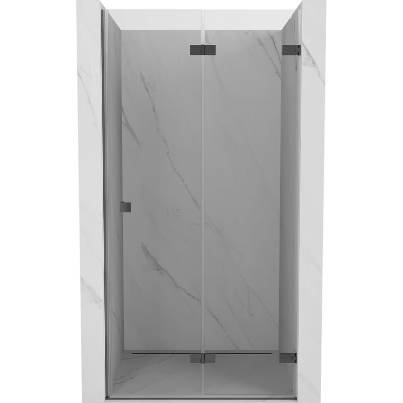 Mexen Lunar-F drzwi prysznicowe składane prawe 75 cm, transparent, gun metal - 836-075-000-95-00-P
