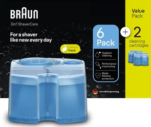 Braun CCR 6+2 Rasierer-Reinigungsstation Nachfüllkartuschen 6+2-Promopack 241595 - Akcesoria i części do maszynek do golenia - miniaturka - grafika 1