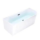 Wanny - Wanna przyścienna czarny przelew oraz korek narożna lewa 170 cm Mera Hydrosan - miniaturka - grafika 1