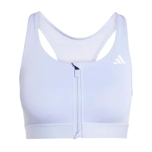 adidas Damski biustonosz treningowy Powerreact M Support Zip Bra XXS D - Biustonosze - miniaturka - grafika 1