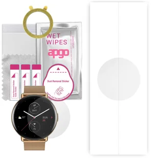 1x Folia hydrożelowa do Amazfit Zepp E Circle Round Okrągły - apgo Smartwatch Hydrogel Protection Ochrona na ekran smartwatcha - Akcesoria do smartwatchy - miniaturka - grafika 1