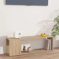 Szafki RTV - vidaXL Szafka pod TV, dąb sonoma, 100x24x32 cm, płyta wiórowa - miniaturka - grafika 1