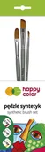 Pędzle - Zestaw pędzli syntetycznych mix A 3 szt Happy Color - miniaturka - grafika 1