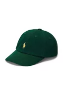 Czapki dla dzieci - Polo Ralph Lauren czapka z daszkiem bawełniana dziecięca kolor zielony gładka - miniaturka - grafika 1
