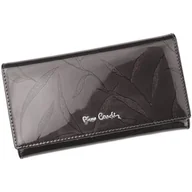 Portfele - Pierre Cardin, Portfel skórzany damski, 02, Leaf 114, popielaty - miniaturka - grafika 1
