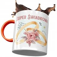 Kubki - Kubek Pomarańczowy Dla Świadkowej Druhny Prezent z Nadrukiem ze Zdjęciem+ Opakowanie na prezent (wzór 01) - miniaturka - grafika 1