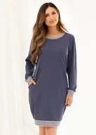 Piżamy damskie - KOSZULA REGINA DAMSKA 159 GRANAT - Regina - miniaturka - grafika 1