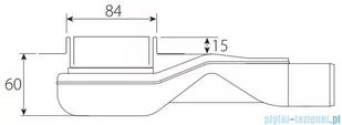 Wiper New Premium Revers Odpływ liniowy z kołnierzem 70 cm poler syfon snake 500.0251.01.070 - Odpływy liniowe - miniaturka - grafika 3