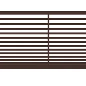 Ogrodzenia - Polbram Brama przesuwna Bali II 5x1,5 m lewa brązowa automat - miniaturka - grafika 1