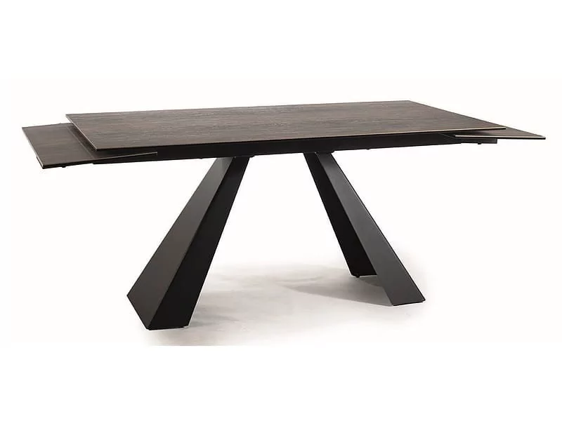 Stół rozkładany SALVADORE CERAMIC (180-260)x90 brąz/czarny mat