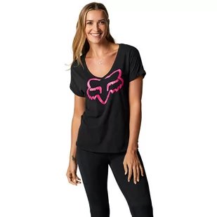 Koszulka T-Shirt FOX LADY BOUNDARY , kolor czarno-różowa M - Odzież motocyklowa - miniaturka - grafika 1